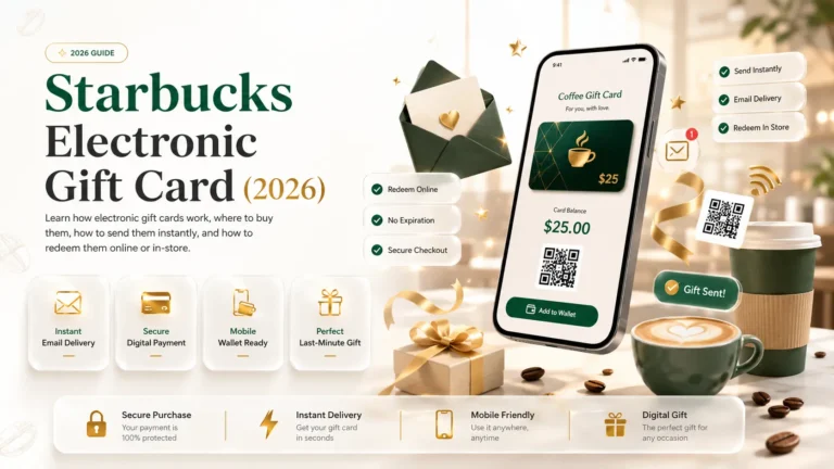 Starbucks Electronic Gift Card (2026): How It Works, and How to Buy, Send & Redeem One