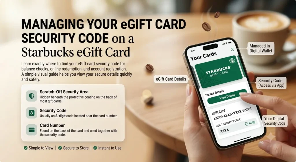 Security Code on a Starbucks eGift Card